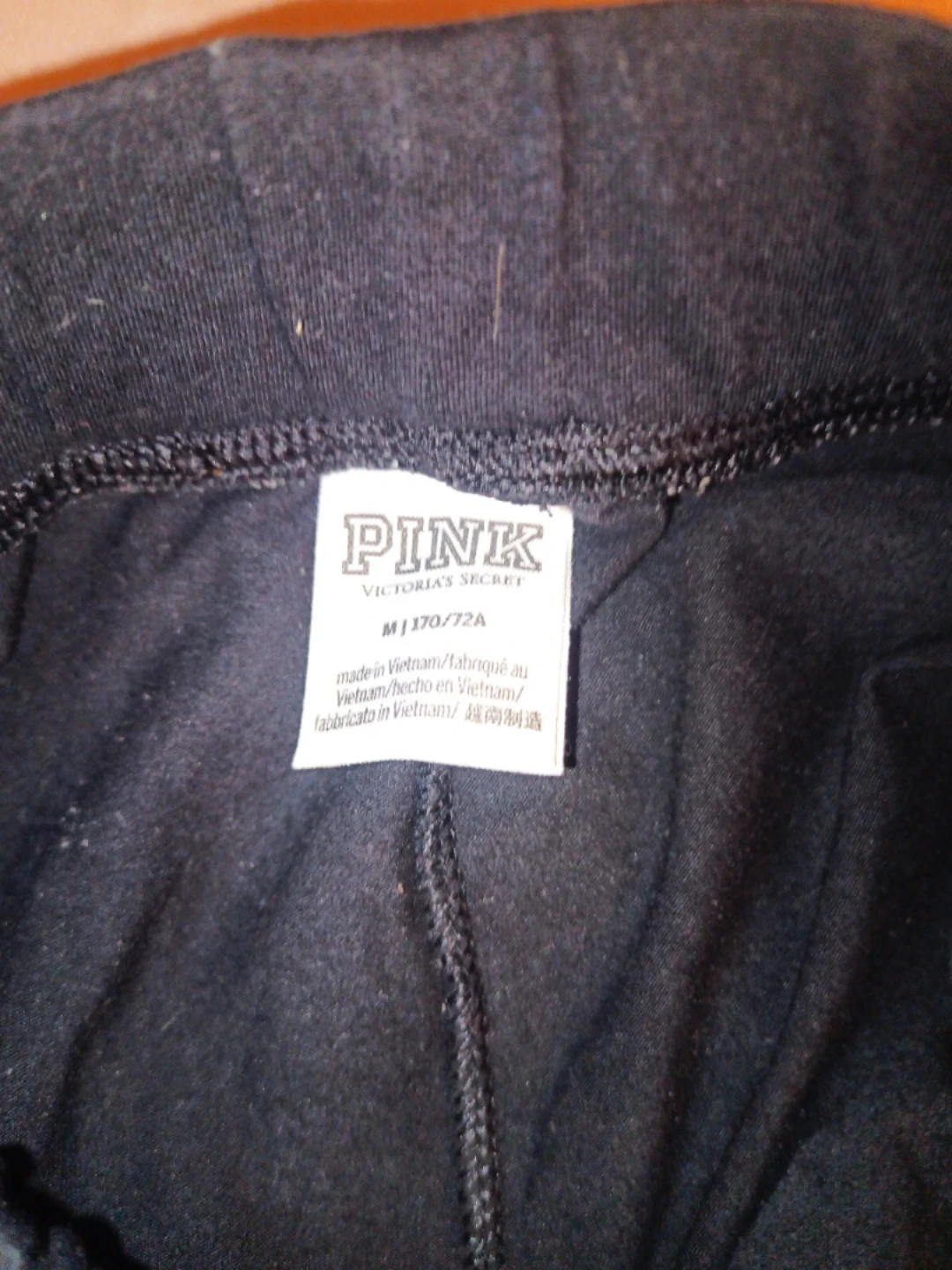 PINK Victoria's Secret Black Leggings Size M - photo 3
