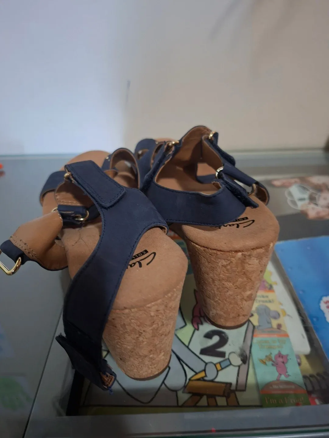 Clarks Blue Wedge Sandals image indicator(2)