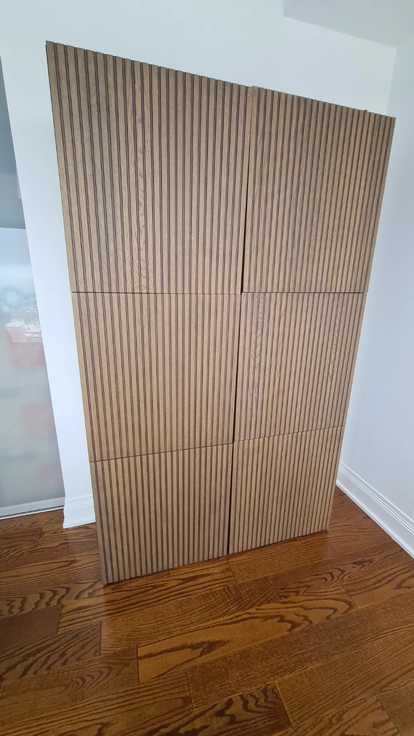 BESTÅ black-brown Cabinet,  with brown stained oak veneer front