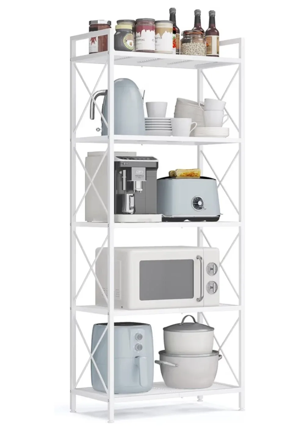 5 Tier White Storage Rack - New!