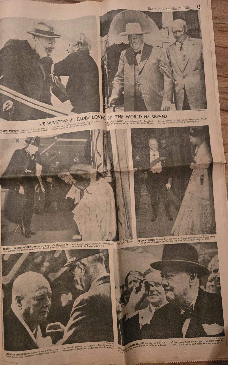 Sir Winston Churchill's January 30, 1965 Tribute Newspaper - photo 2