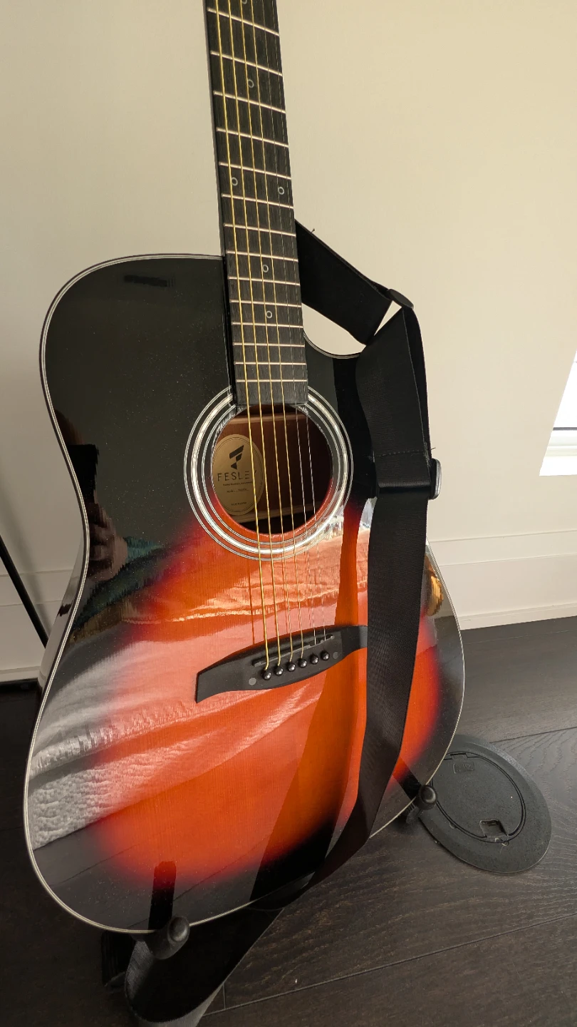Fesley X Acoustic Guitar - Sunburst - photo 3