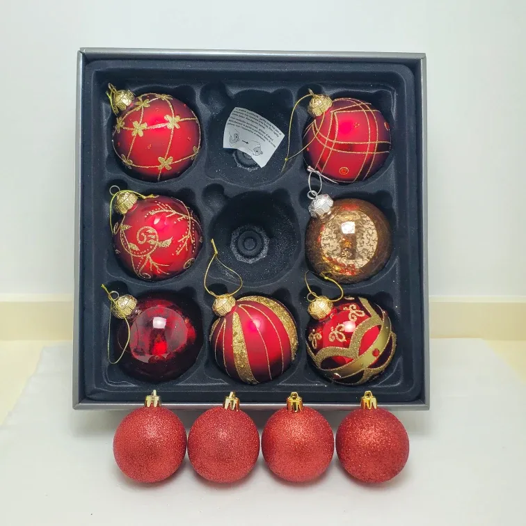 Red & Gold Christmas Ornaments #cleanout