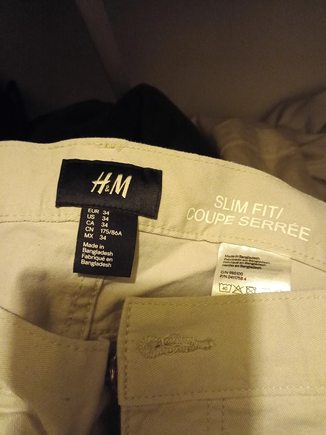 H&M Slim Fit Jeans, Size 34