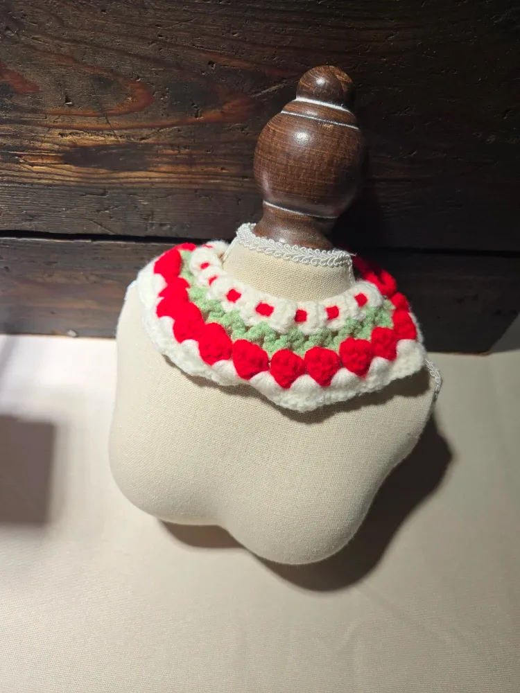 Handmade Adjustable Pet Collar, Christmas gift #Cleanout image indicator(4)