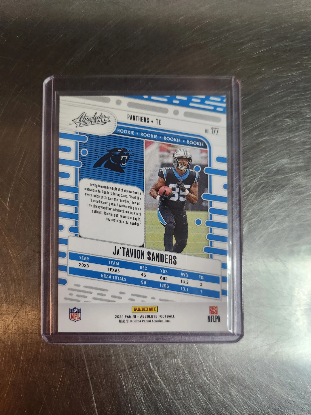 Ja'Tavion Sanders 2024 Absolute Football Rookie Card - photo 2