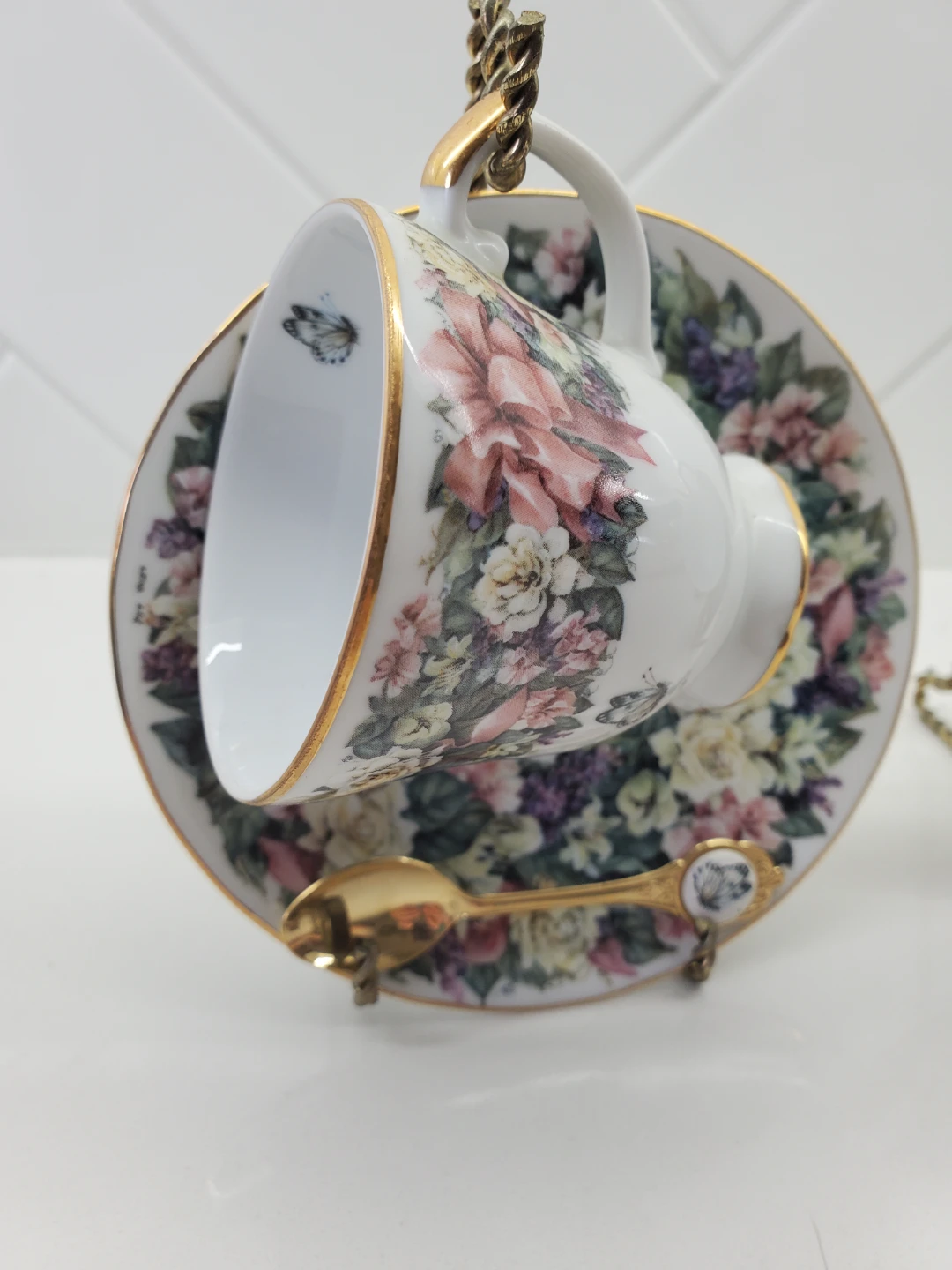 Lena Liu Floral Tea Cup, Saucer & Spoon Set - photo 3