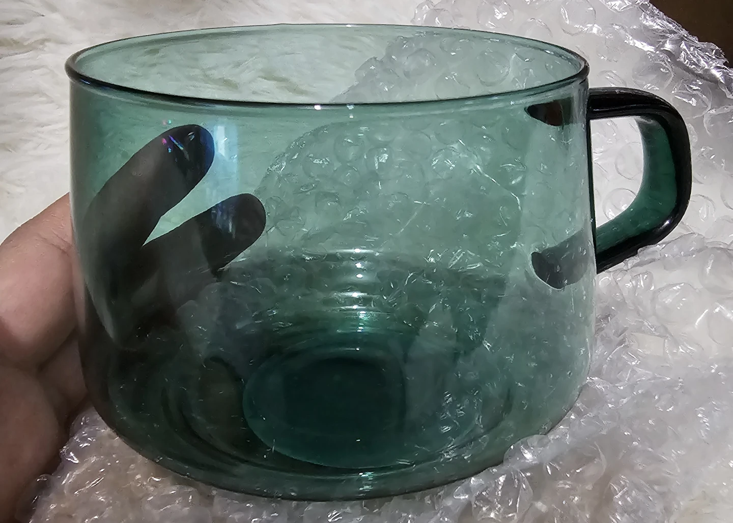 Threshold Glass Stacking Mug Green 14.88oz #Gifting