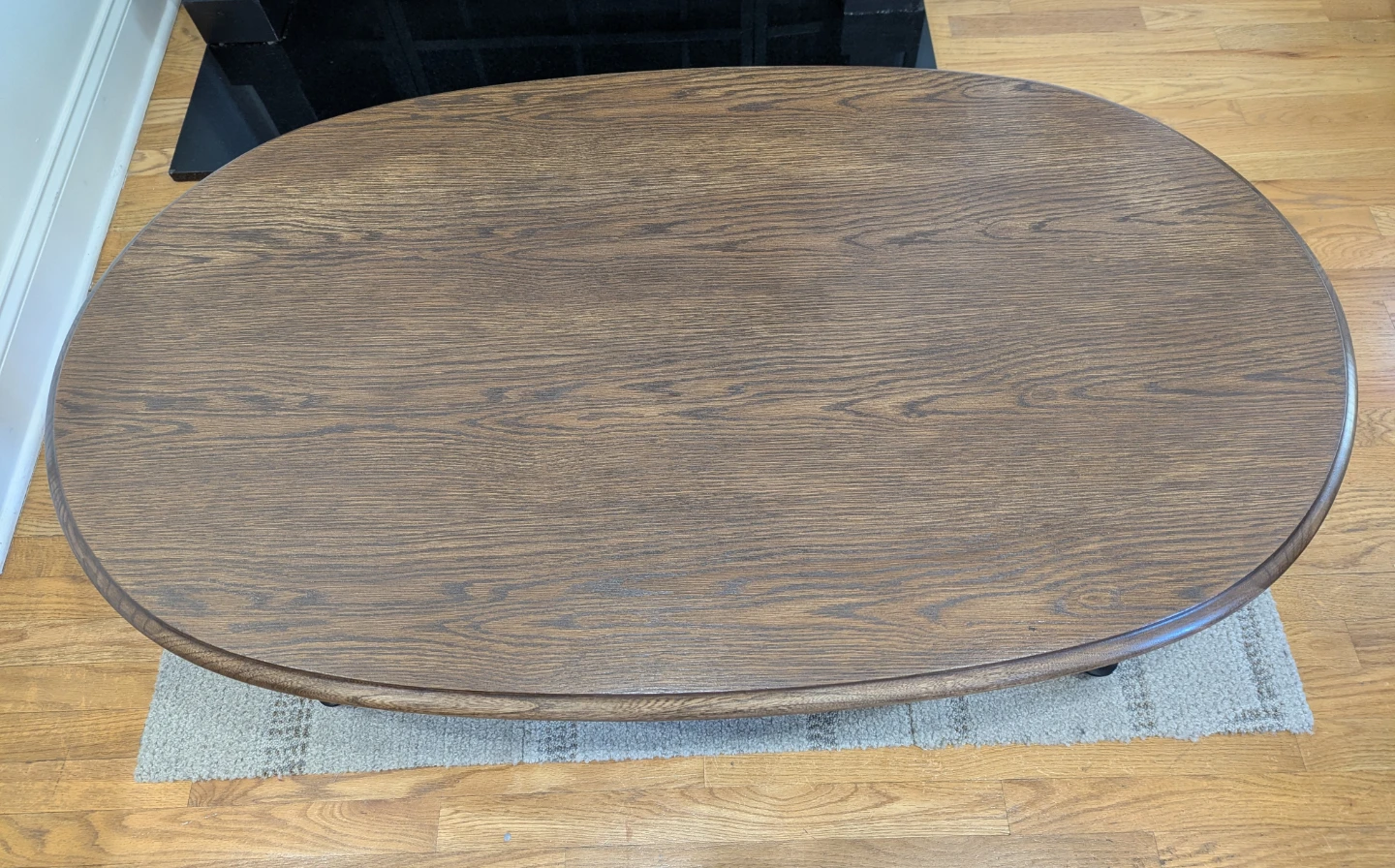 Newly Refinished Dark Walnut & Black Coffee Table - photo 2