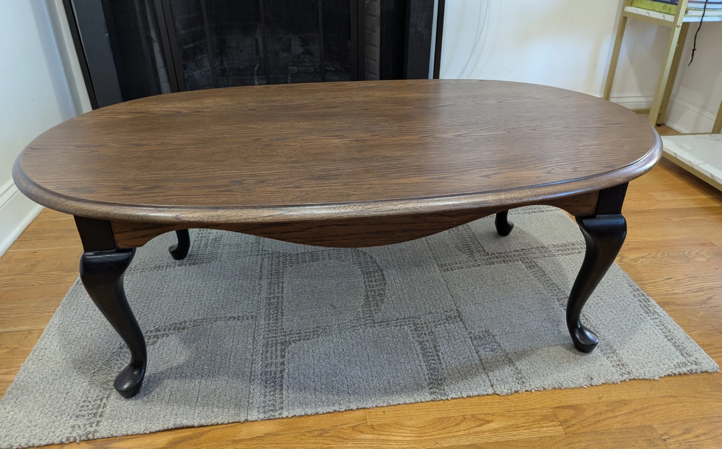 Newly Refinished Dark Walnut & Black Coffee Table - photo 3