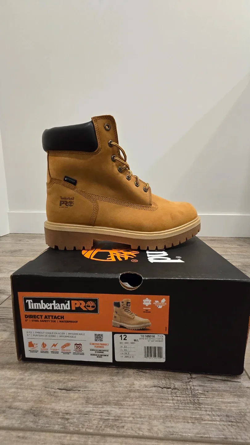 Timberland PRO Direct Attach Steel Toe Boots - Size 12