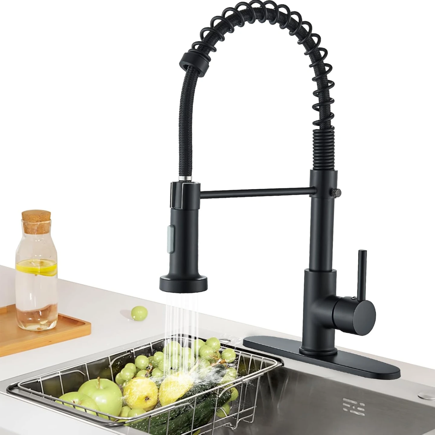 Matte Black Kitchen Faucets with Pull Down Sprayer BNIB