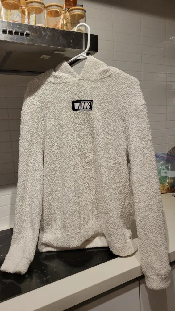 SHEIN White Sherpa Hoodie - Size M