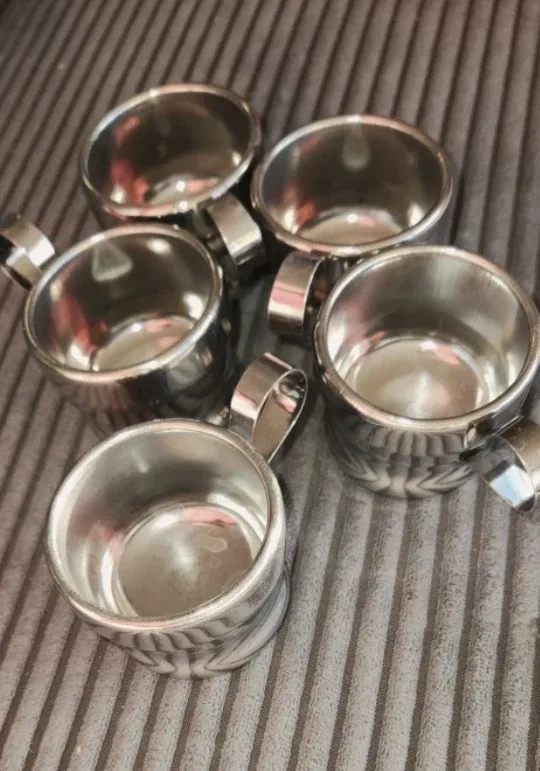 Espresso steel mini cups all for 3$ #cleanout