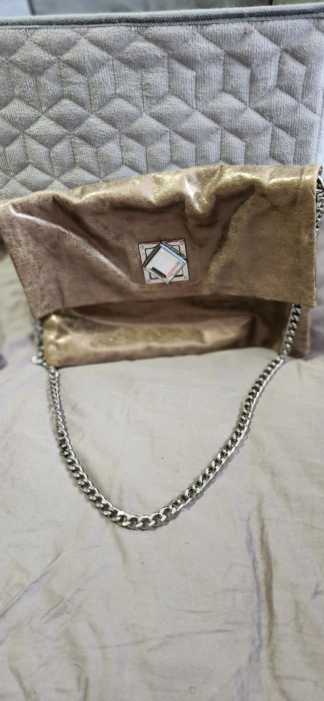 Michael Kors Gold Clutch with Chain - photo 2