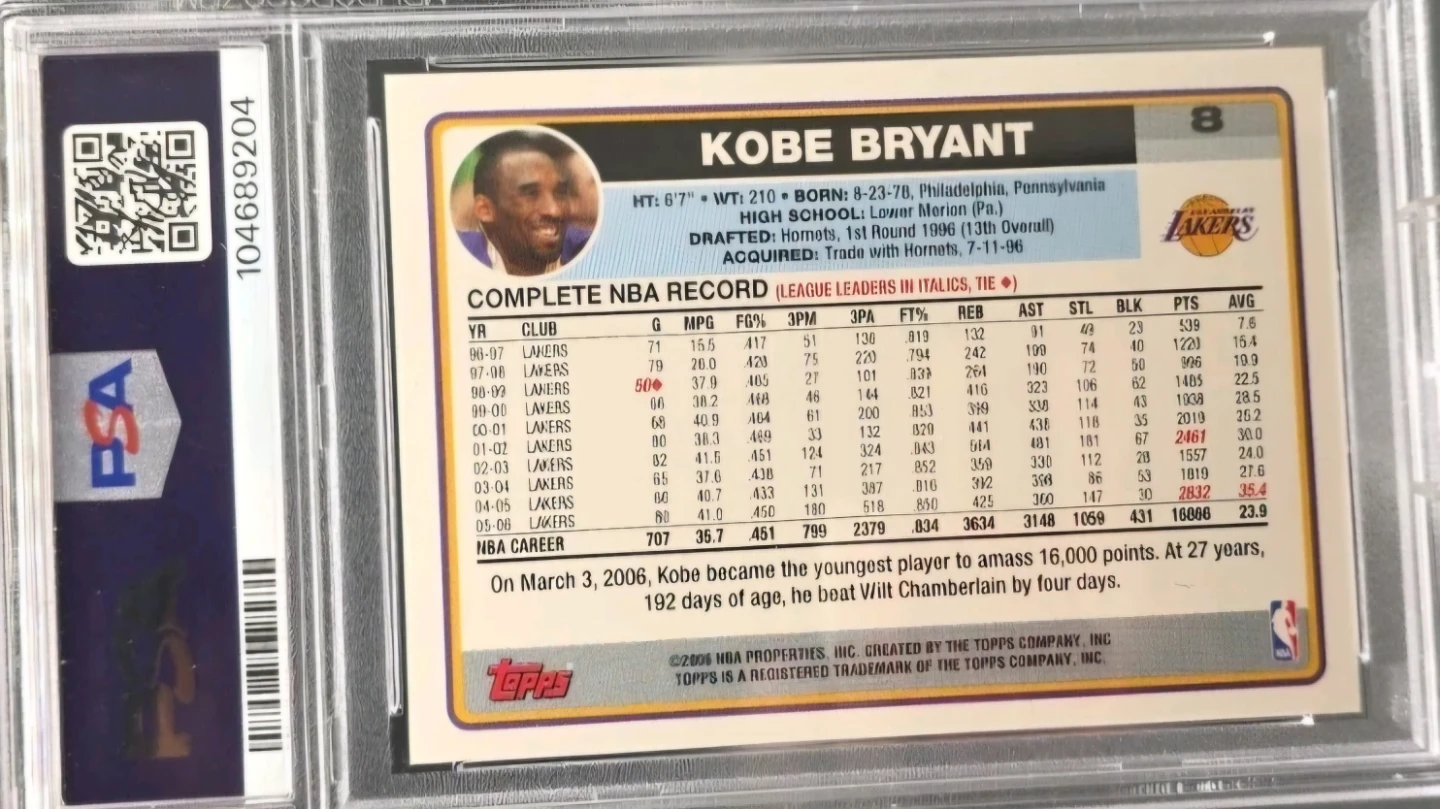 2006 Topps Kobe Bryant #8 Basketball Card - Mint Condition! - photo 2