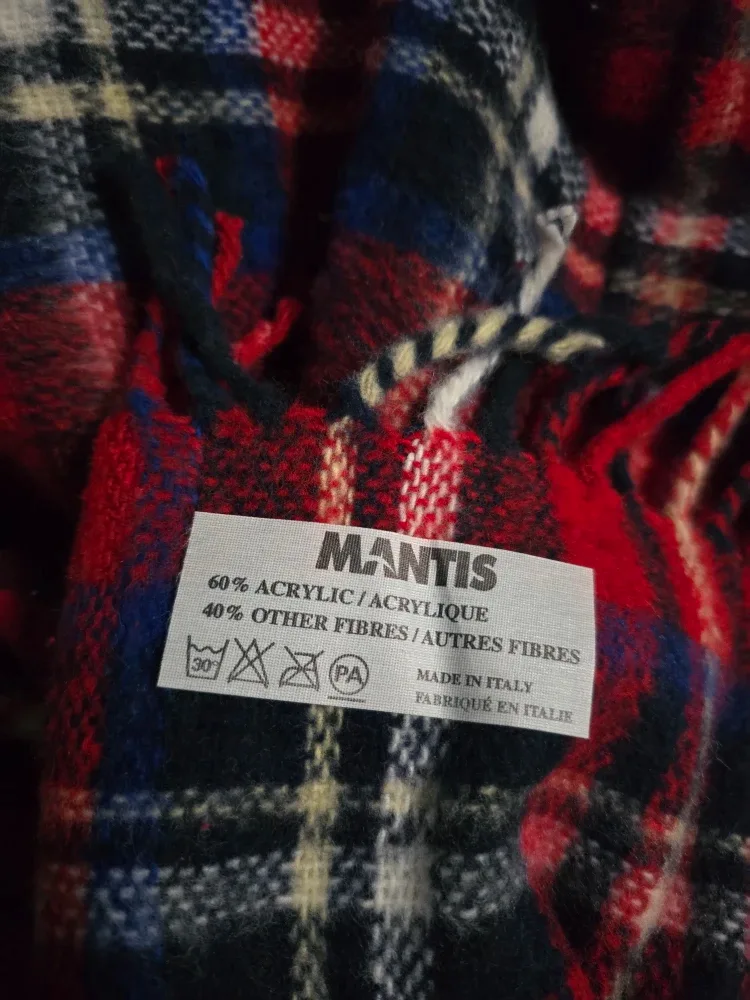 Mantis Plaid Scarf/Throw  - Acrylic Blend Italy #Cleanout image indicator(2)