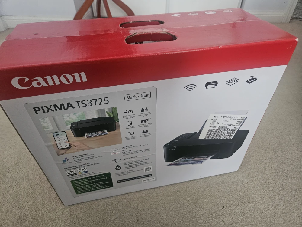 New Canon PIXMA TS3725 Black Printer - photo 2