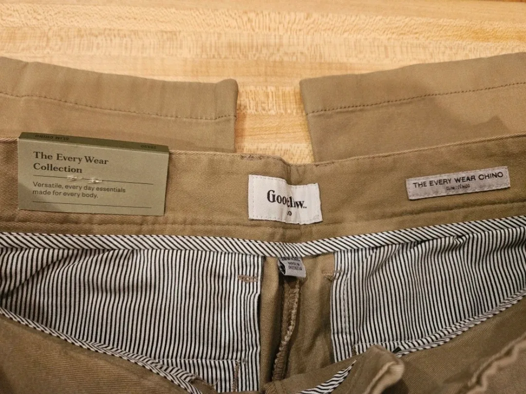 New Goodfellow & Co Slim Chino Pants 28x30 image indicator(3)