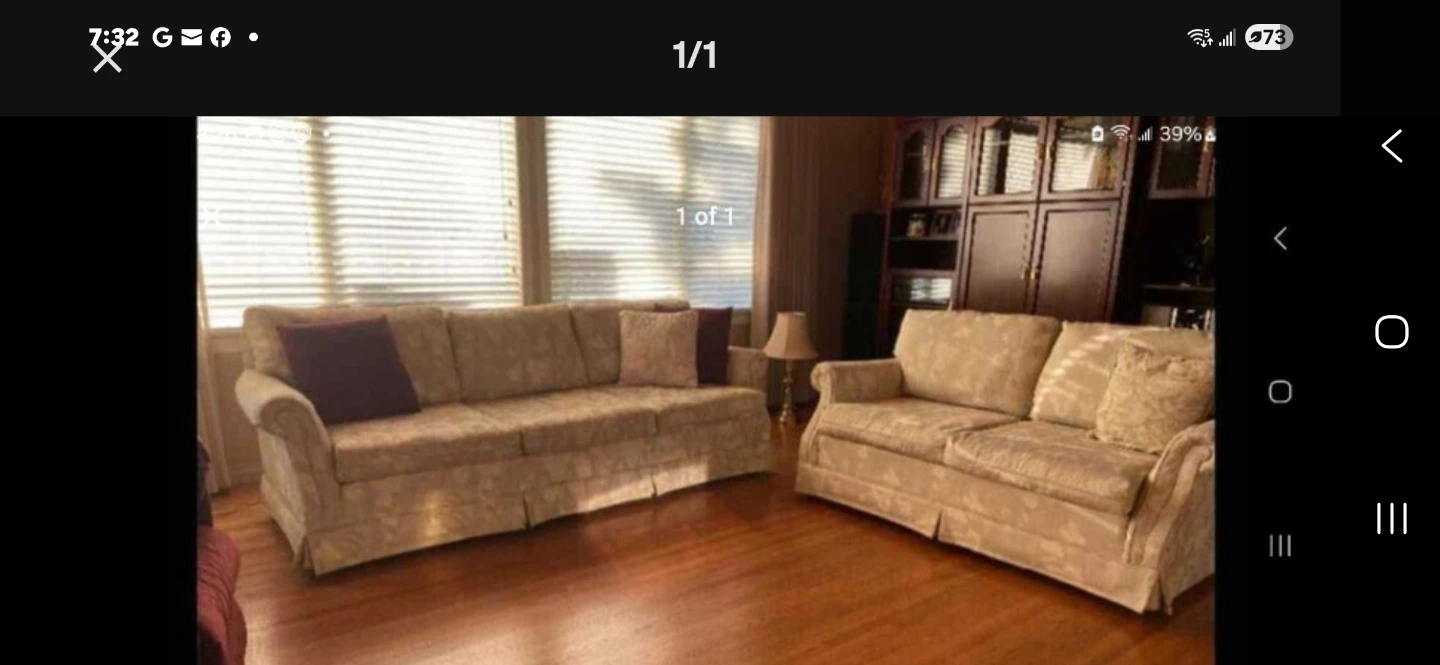 Sofa and Loveseat Set - Beige