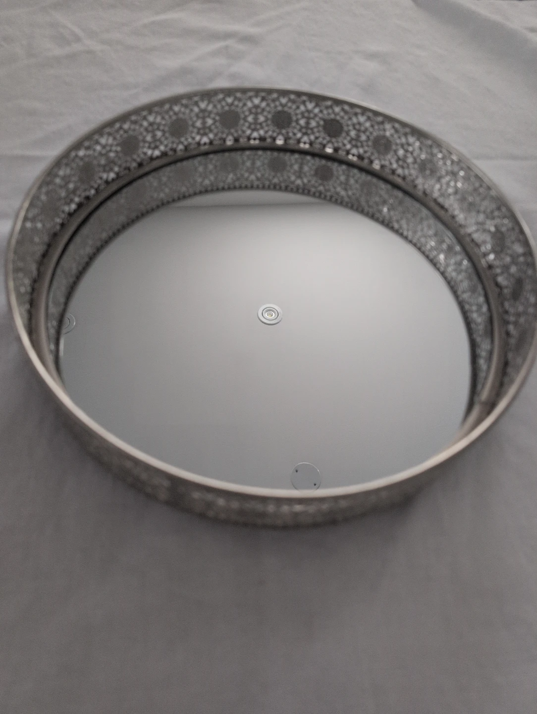 Silver Mirrored Decorative Tray - photo 2