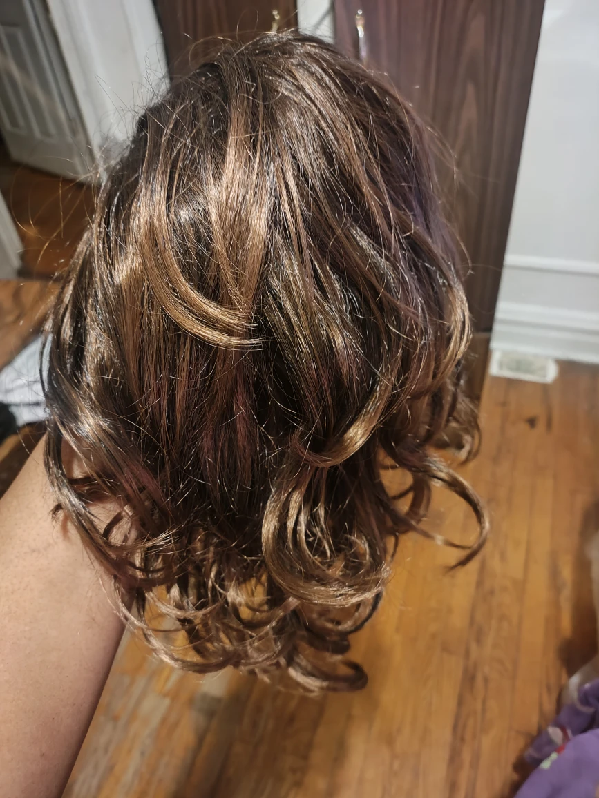 #Cleanout Brown, Auburn Curly half Wig New - photo 3