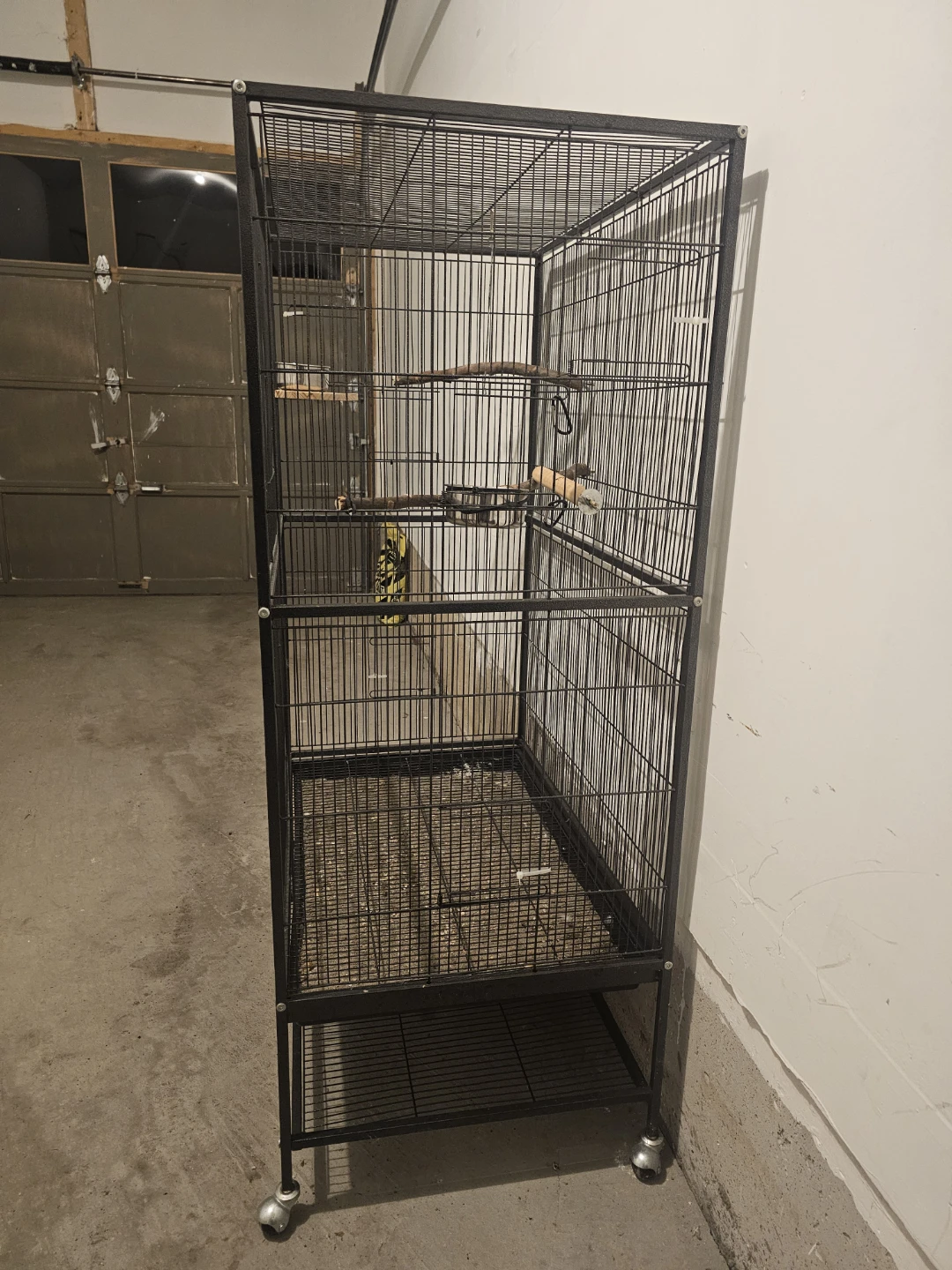 Large Black Bird Cage with Stand - photo 4