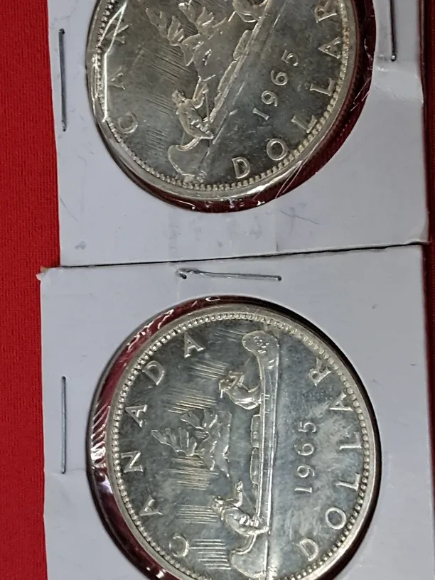 1965 Canadian Silver Dollar Coins