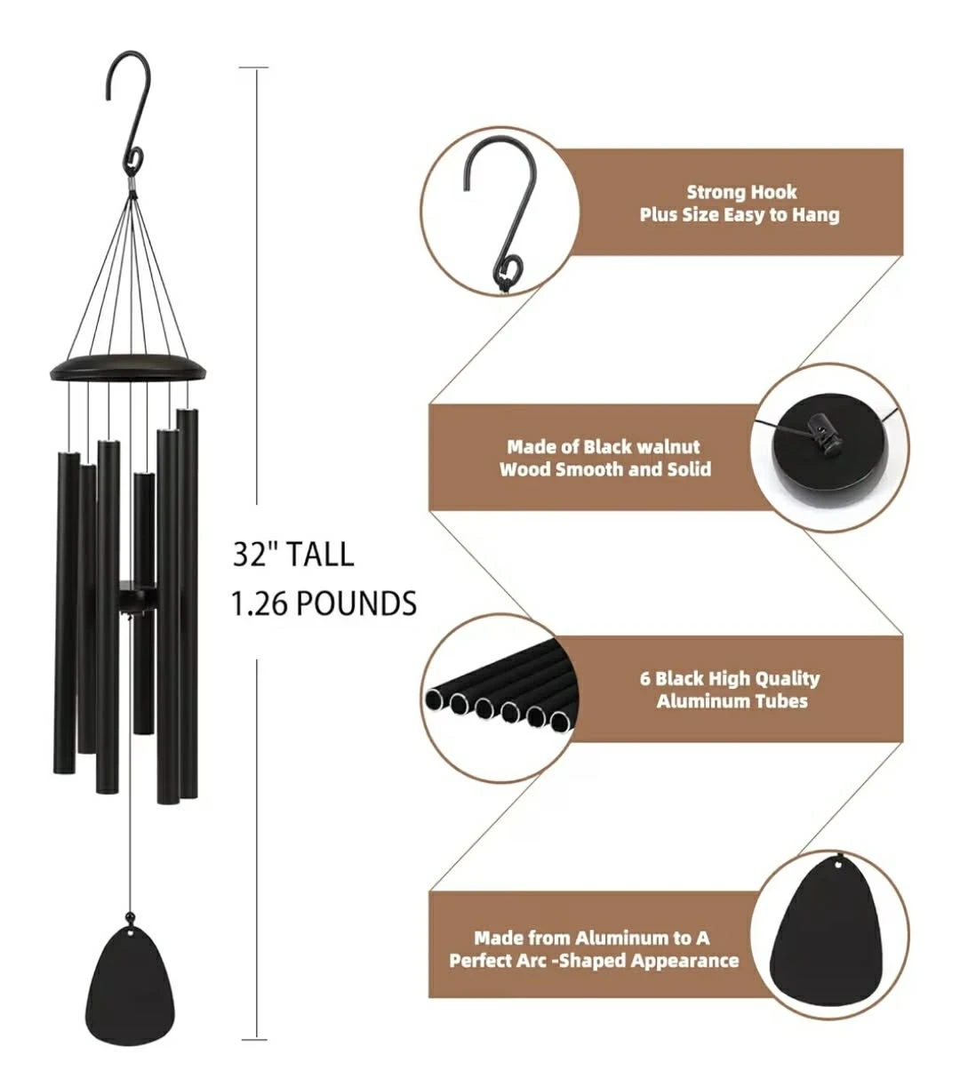 Wind Chimes Deep Tone, 32" Tall - photo 5