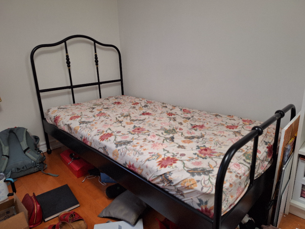 Twin bed SAGSTUA Metal Frame + Mattress