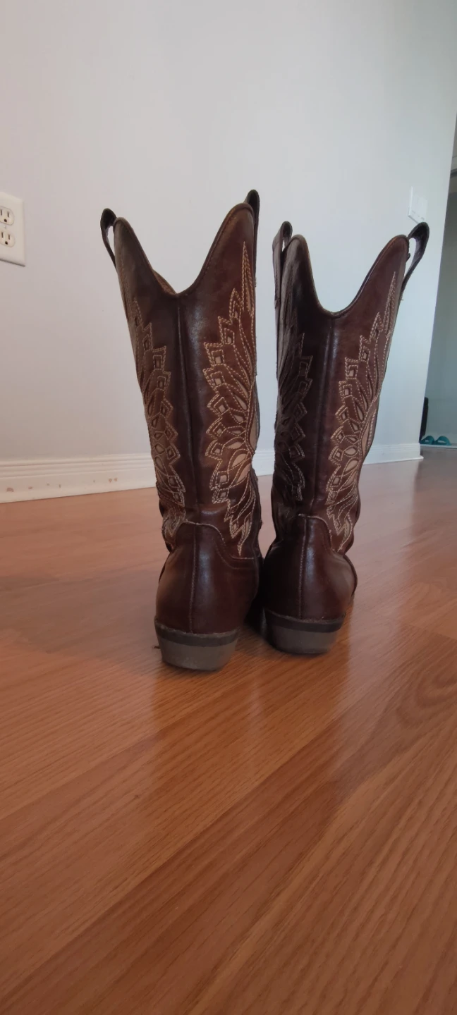 Bandera Brown Cowboy Boots Size 7M - photo 3
