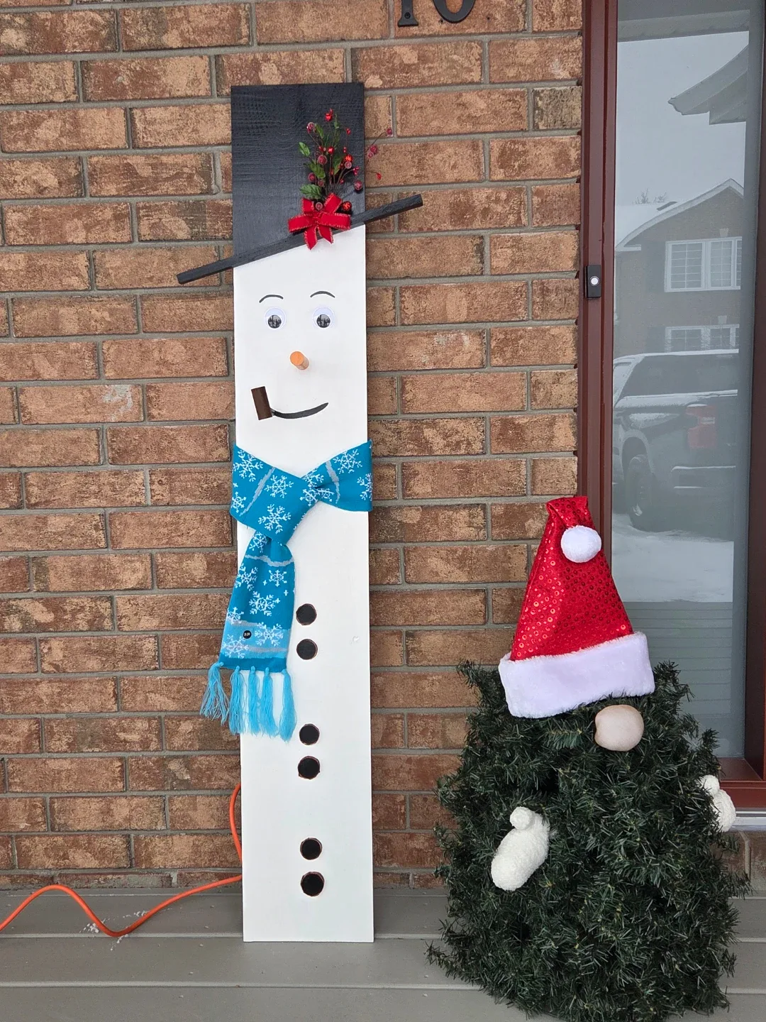 Snowman porch sign