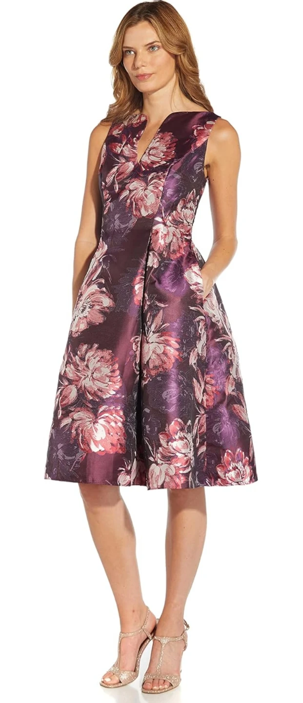 Adrianna Papell Women's Fit and Flare Jacquard Dress - photo 2