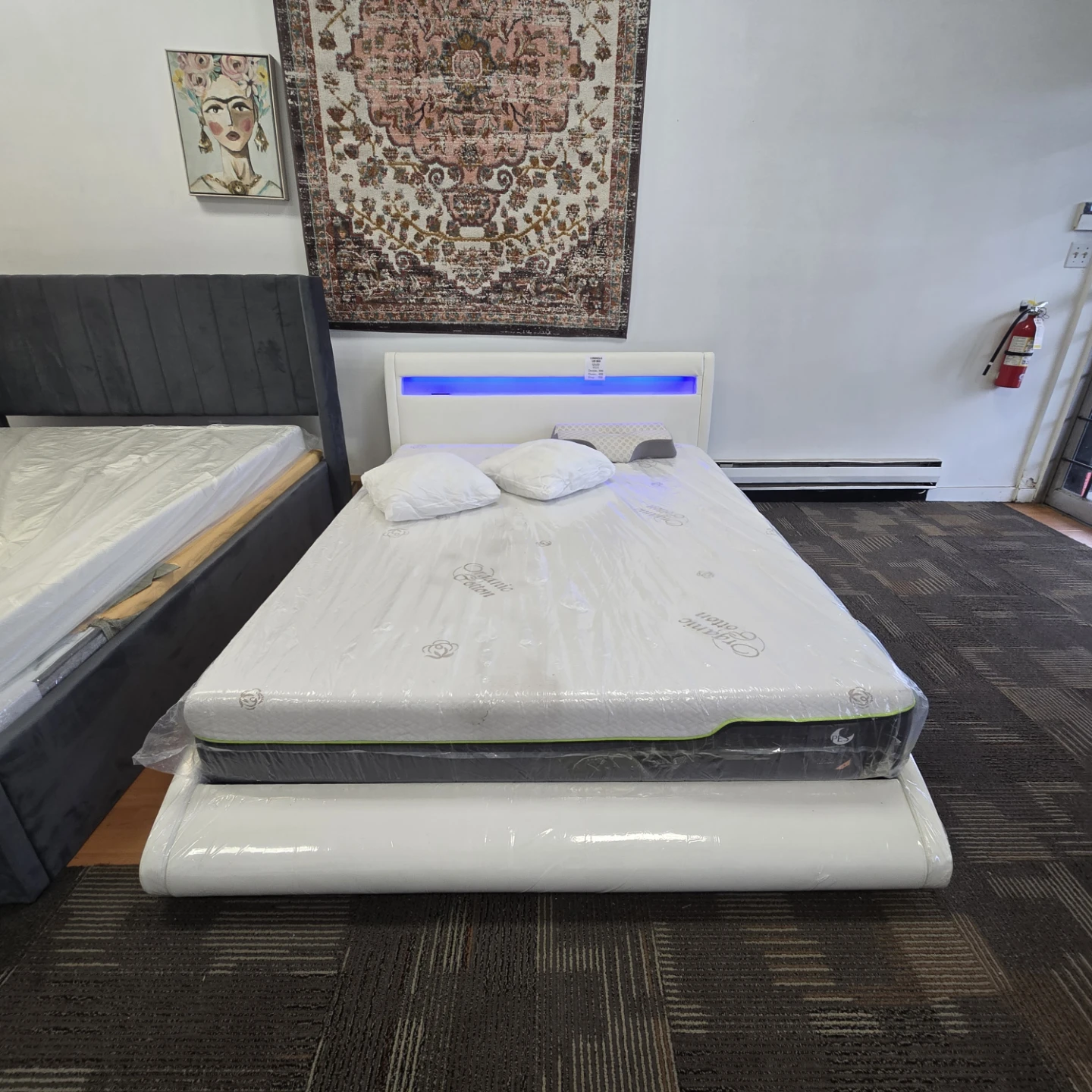 Brand new bed frame with LED headboard