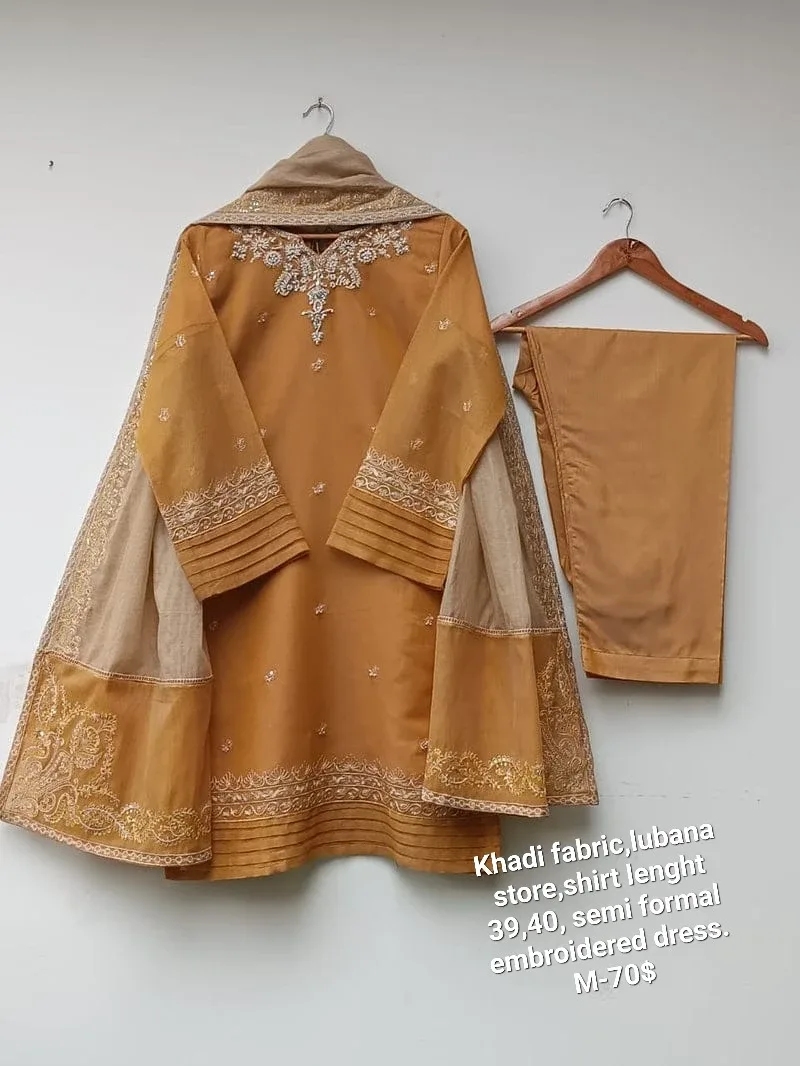 Semi-Formal Embroidered Dress, Size M image indicator(2)