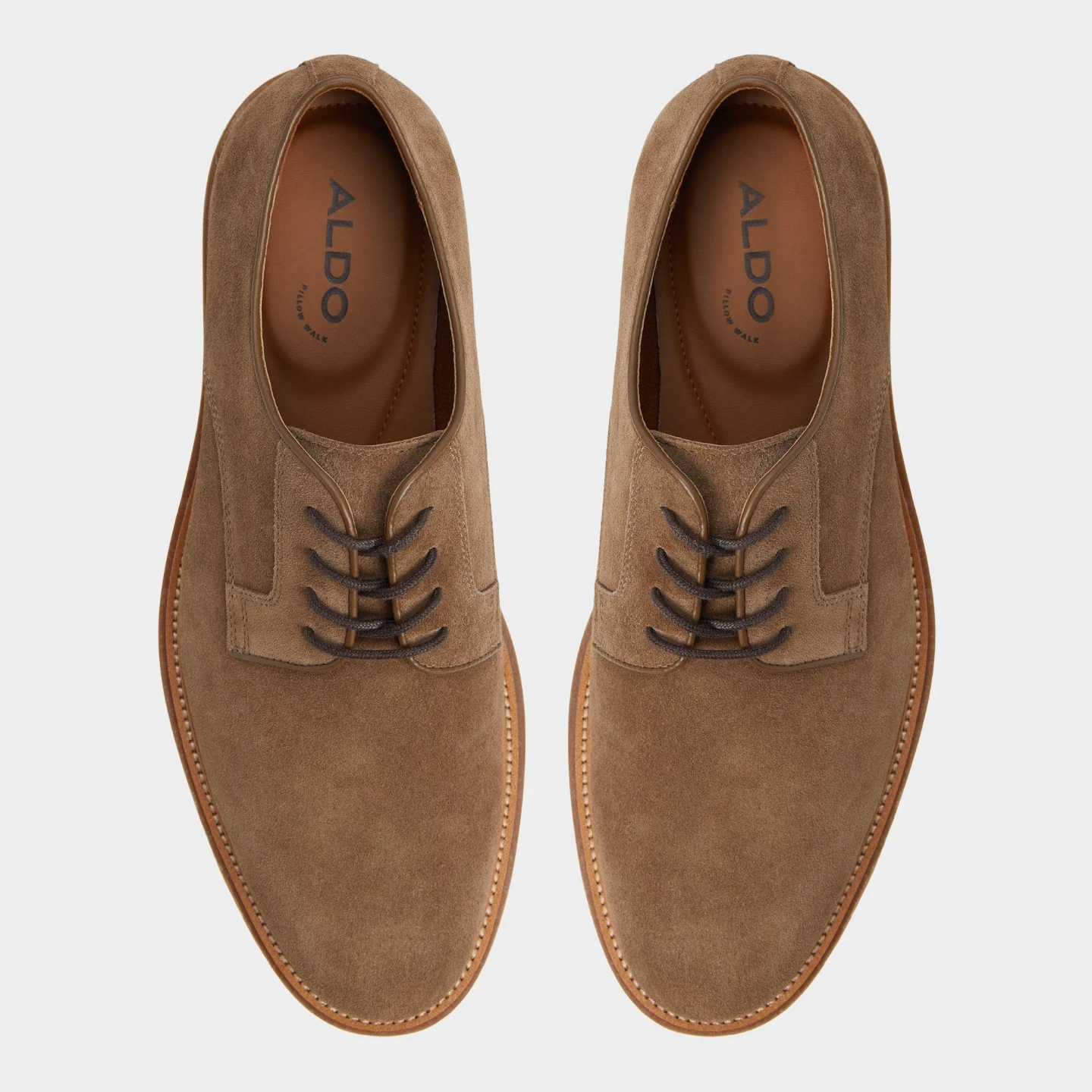 Aldo Men's Brown Suede Leather Dress Shoes