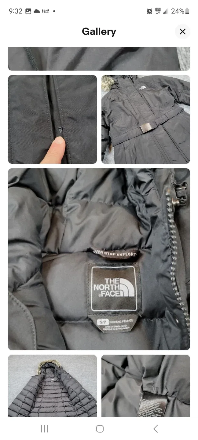 The North Face Puffer Jacket - Size S