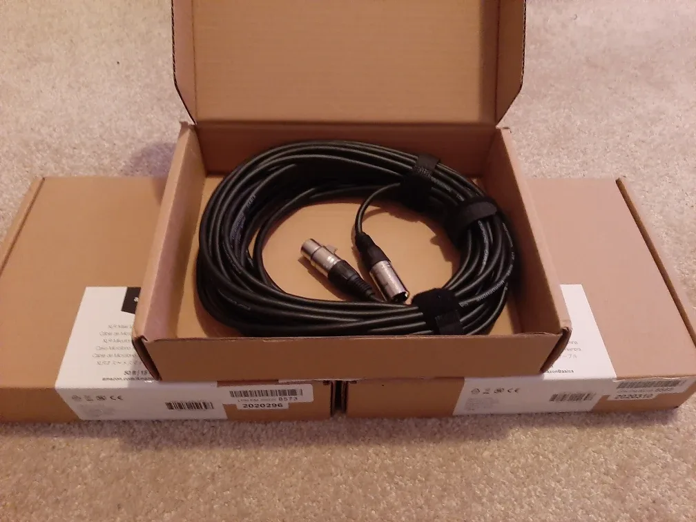 AmazonBasics XLR Male to Female Microphone Cable - 50 ft