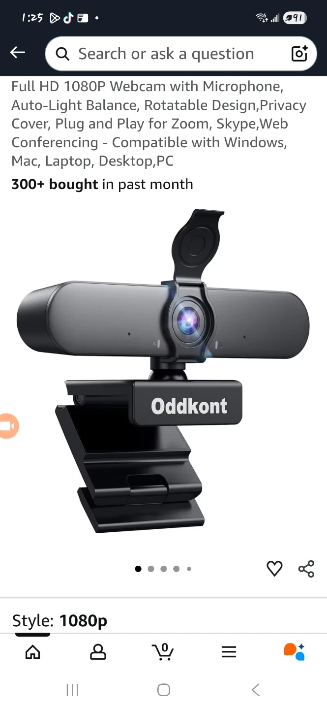 Oddkont Full HD 1080P Webcam