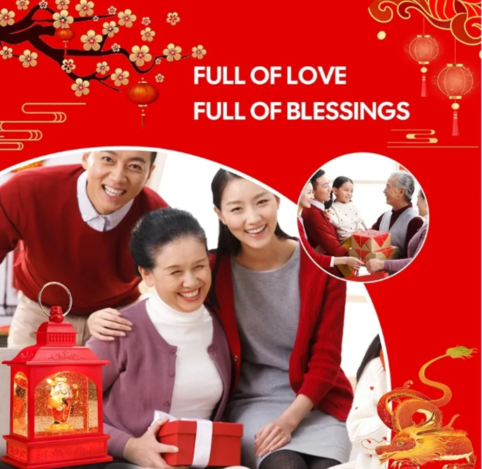 Cai Shen Snow Globe Lantern - New Year Decor - photo 2