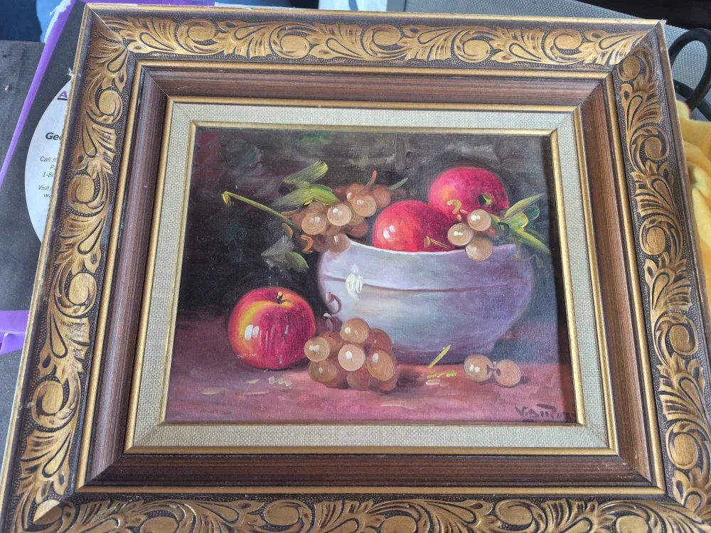 Framed Still Life Oil Painting