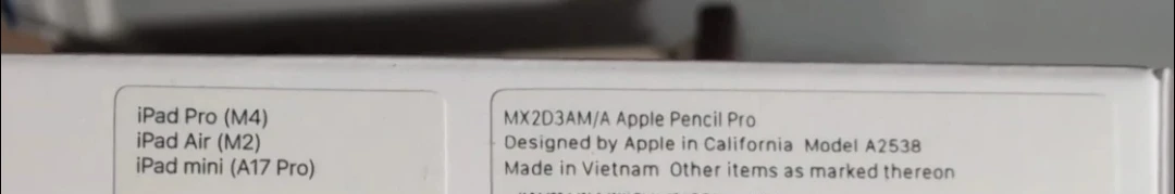Apple Pencil Pro - Model A2538
