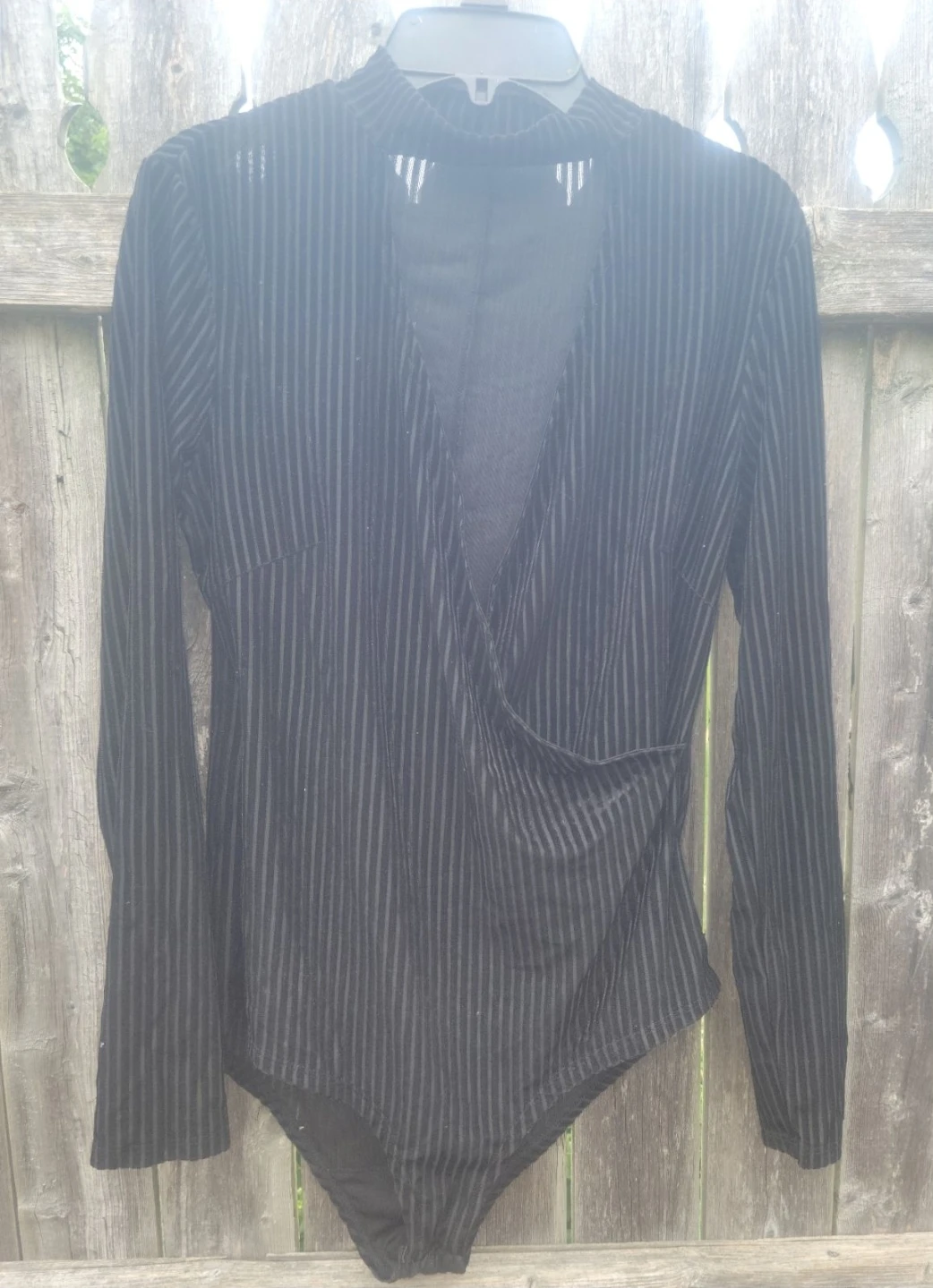 Black Striped Bodysuit
