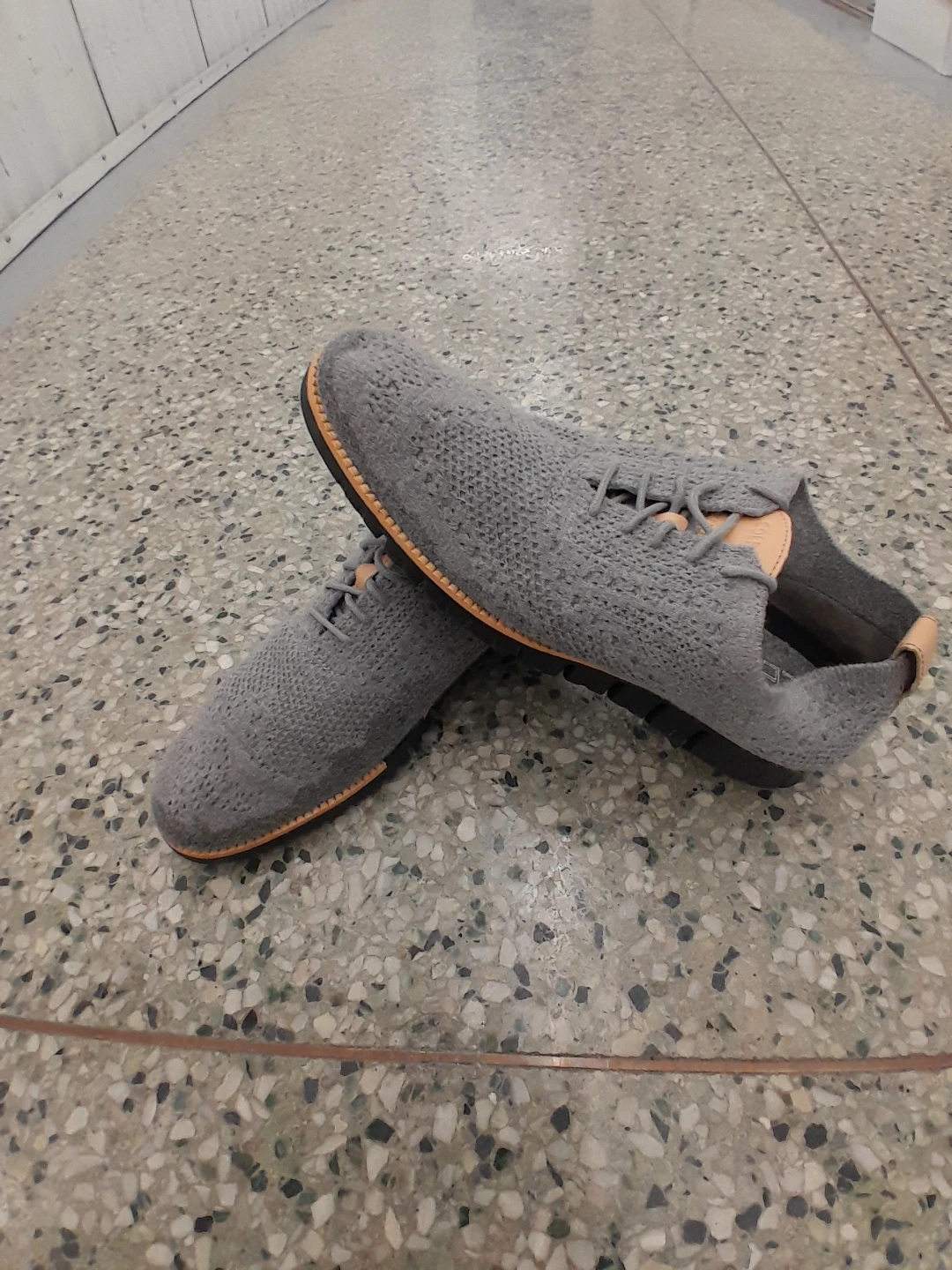 Cole Haan Grey Knit Sneakers, Size 10 - photo 2