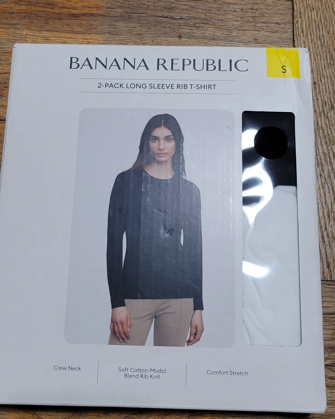 Banana Republic 2-Pack Long Sleeve Rib T-Shirt - Size S