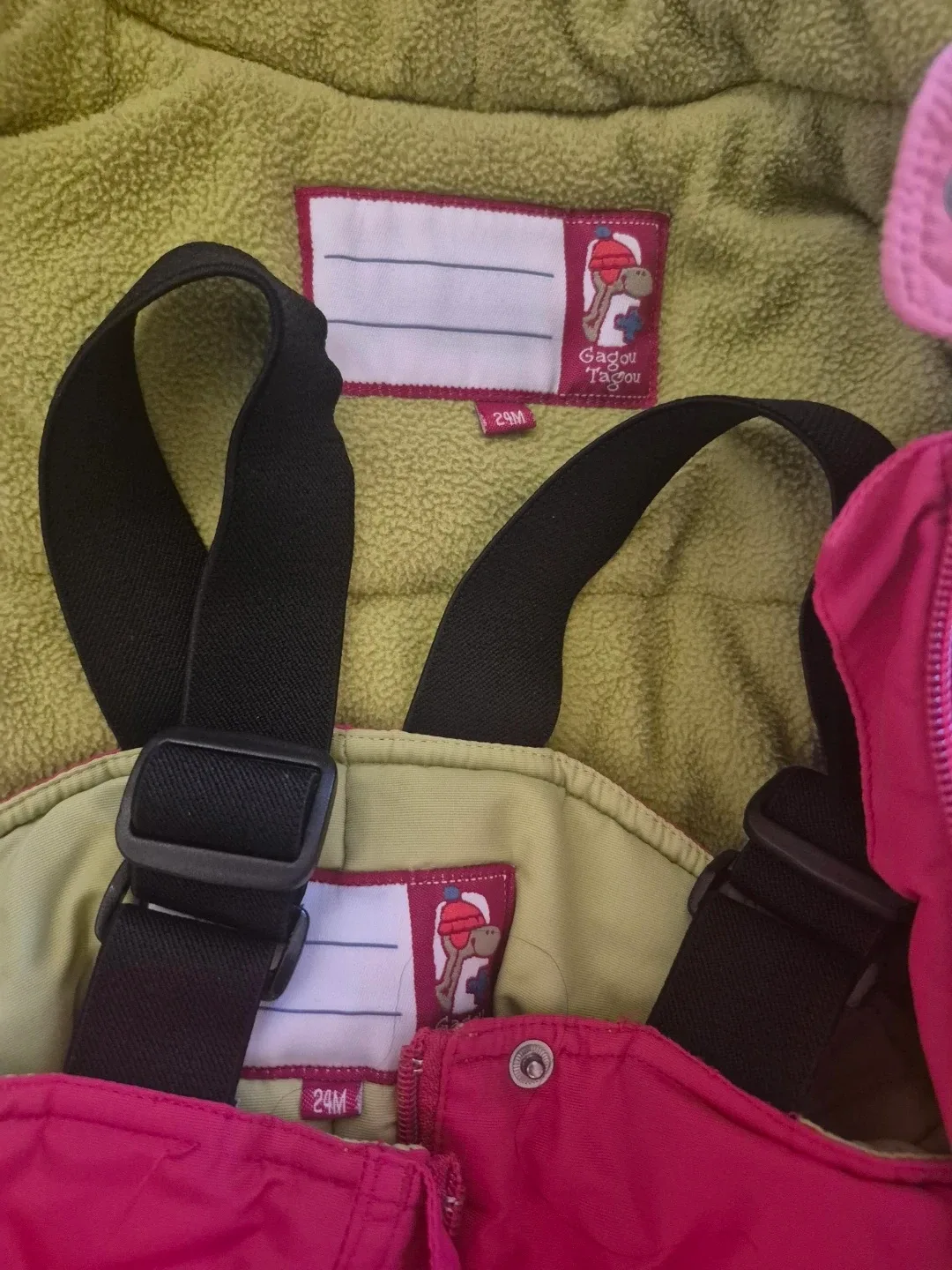 Gagou Tagou 24M Snowsuit - Pink & White image indicator(3)