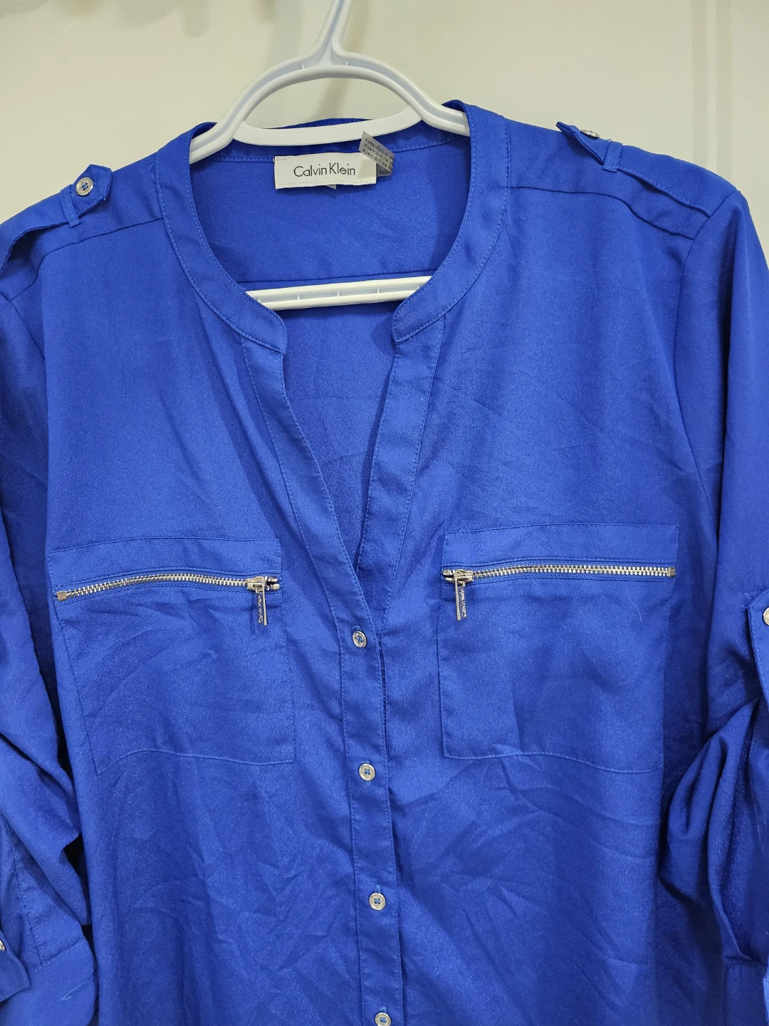 Blouse Calvin Klein Bleue - photo 2