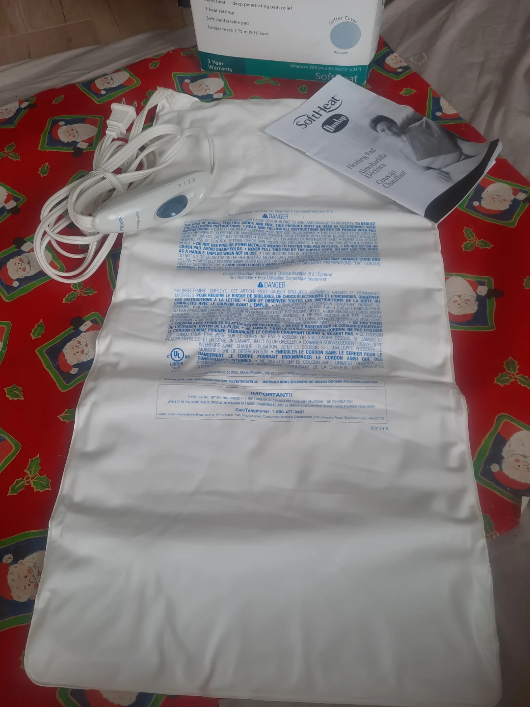 SoftHeat King Size Heating Pad - in Box! - photo 5
