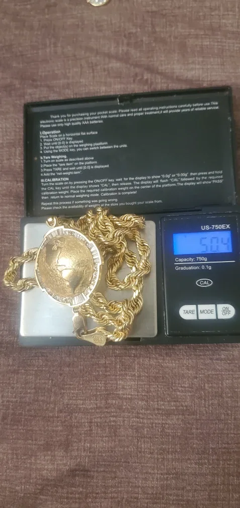 10k gold chain and pendant