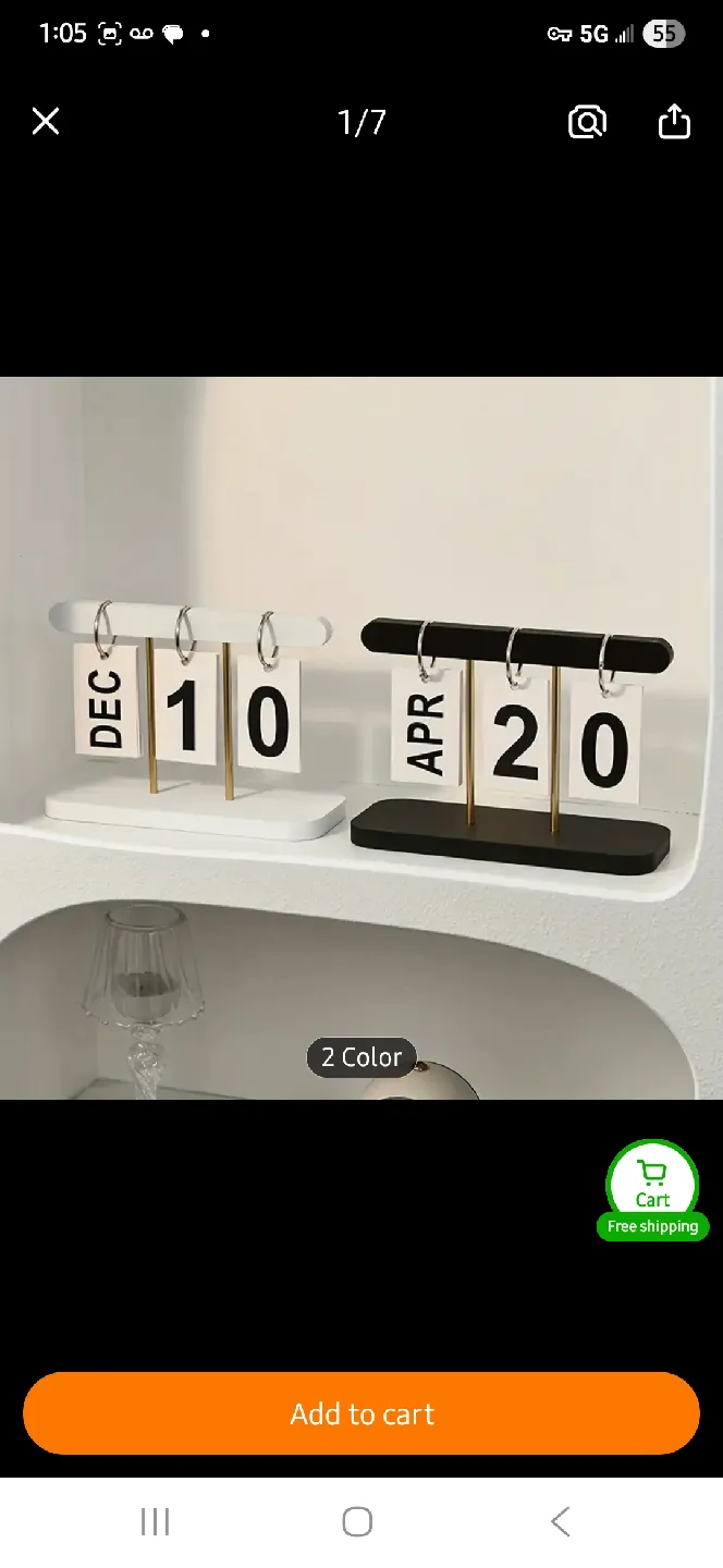 New Black Perpetual Flip Calendar 📅 image indicator(3)